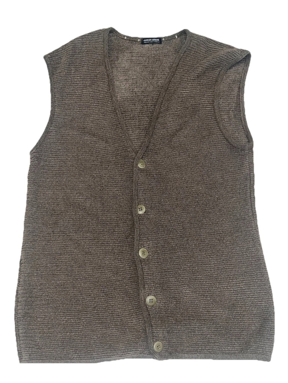 Giorgio Armani  Vtg Brown Sleeveless Vest. Old Money Luxury S